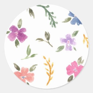 Bloemen Waterverf Stickers
