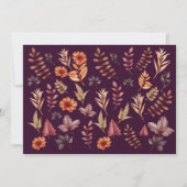 Bloemen Waterverf Thanksgiving Diner Bedankkaart (Achterkant)