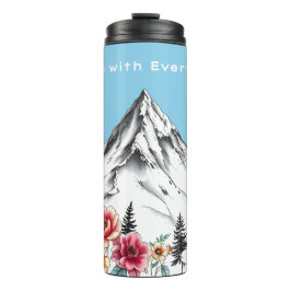 Bloemen Waterverf Thermische Tumbler Thermosbeker