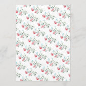 Bloemen Waterverf Tuin Bruiloft Menu (Achterkant)