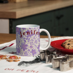 Bloemen Waterverf Vector Witte Koffie Mok