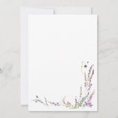 Bloemen Waterverf Wildbloemen Dank u kaart (Achterkant)