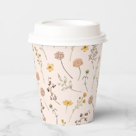 Bloemen Waterverf Wildflower Papieren Bekers