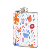 Bloemen Waterverf Wildflower Pattern Heupfles (Links)