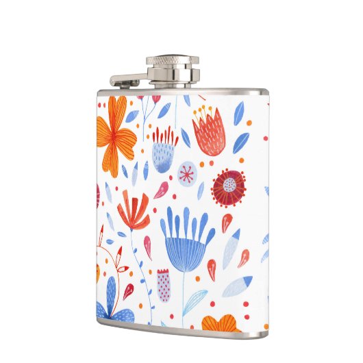 Bloemen Waterverf Wildflower Pattern Heupfles (Links)