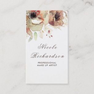  Bloemen Waterverf Zachte Herfst Pastels Shabby Visitekaartje