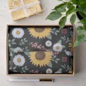 Bloemen Waterverf Zonnebloem Tissuepapier (Geschenk)