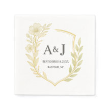  Bloemen Wedding Crest Monogram Laurel Krans