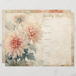 Bloemen  Weekly Planner Scrapbook Papier
