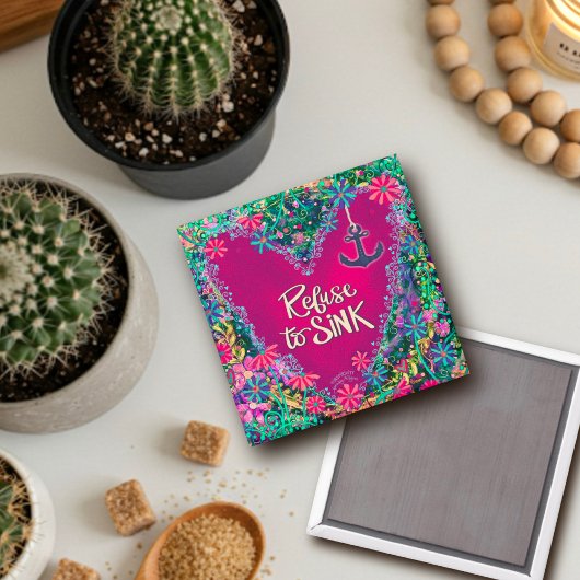 Bloemen weigeren om Anker Inspirivity te zinken Magneet