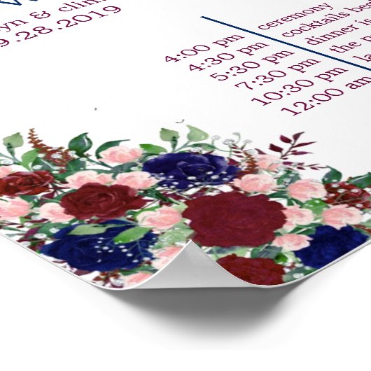 Bloemen Welkomstposter Poster (Hoek)