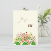 Bloemen Wenskaarten Bedankkaart (Staand voorkant)