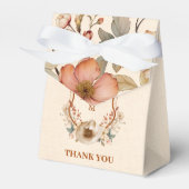 Bloemen Western Crest Monogram Bruiloft Bedankdoosjes (Voorkant Zijde)