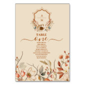 Bloemen Western Crest Monogram Bruiloft Kaart (Voorkant)