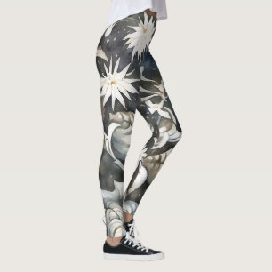 Bloemen Whimsical Art Grijze Leggings