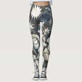 Bloemen Whimsical Art Grijze Leggings (Voorkant)