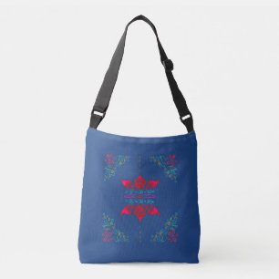 Bloemen Whimsy Folk Art Kleurrijke Dietsy Bloemen Crossbody Tas