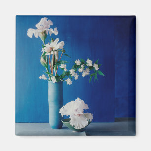 Bloemen White Iris in Vase Magneet