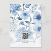 Bloemen Wildbloem Elegant Zomer Blauw Wit Detail Informatiekaartje (Achterkant)