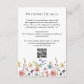Bloemen Wildbloemen Tuin Bruiloft Details Informatiekaartje (Voorkant)