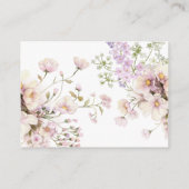 Bloemen wildflower boek voor baby meisje douche informatiekaartje (Achterkant)