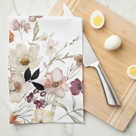Bloemen Wildflower Oma Keuken Handdoeken (Quarter Fold)