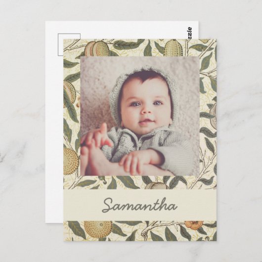 Bloemen William Morris Fruit Art Nouveau Briefkaart (Voorkant / Achterkant)