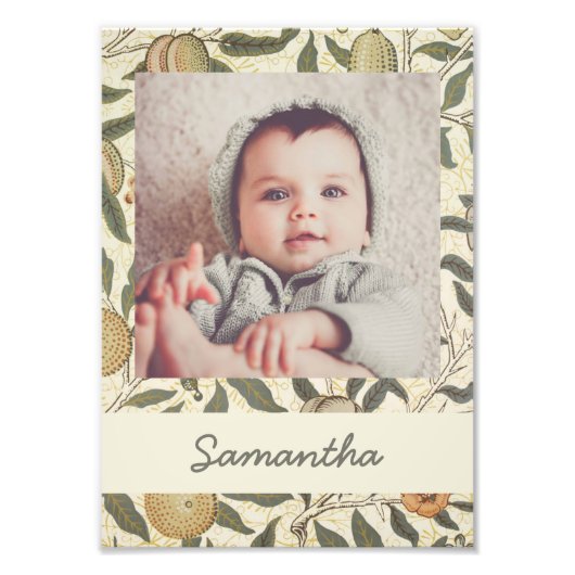  Bloemen William Morris Fruit Art Nouveau Foto Afdruk (Voorkant)