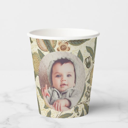 Bloemen William Morris Fruit Art Nouveau Papieren Bekers (Voorkant)