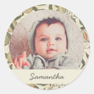 Bloemen William Morris Fruit Art Nouveau Ronde Sticker