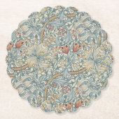  bloemen William Morris Golden Lily Kartonnen Onderzetters (Voorkant)