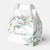 Bloemen, Wit, Huwelijksdoos geschenkdoos Bedankdoosjes (Achterkant)