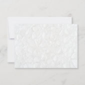 Bloemen witte kalligrafie bruiloft RSVP kaartje (Achterkant)