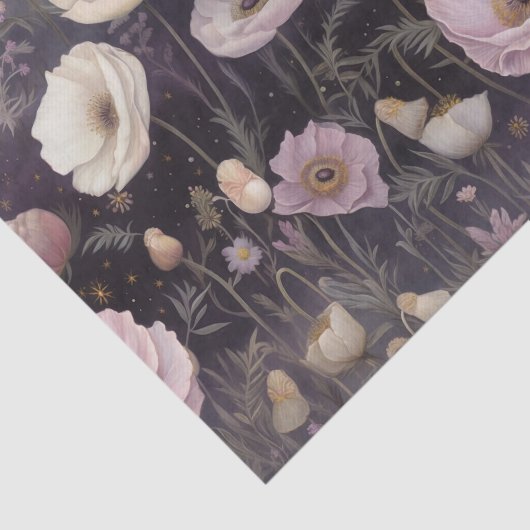 Bloemen witte papavers tissuepapier (Detail)