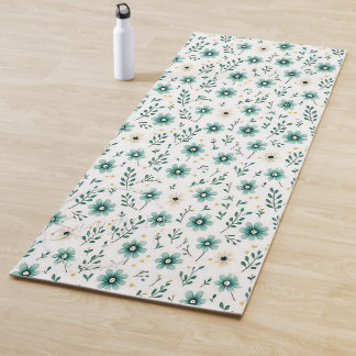 Bloemen Yoga Mats: Groene Bloemen Yoga Mat