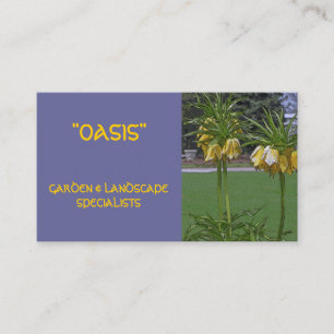 BLOEMEN ZAKEN CARD/LANDSCAPING, HET TUINIEREN, VISITEKAARTJE