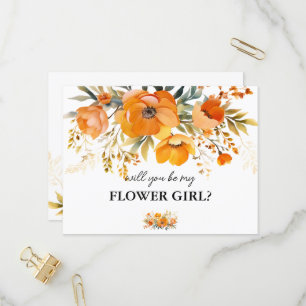 Bloemen zal je mijn bloem meisje kaart