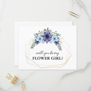 Bloemen zal je mijn bloem meisje kaart