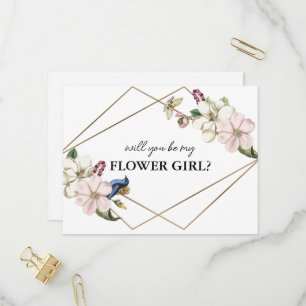 Bloemen zal je mijn bloem meisje kaart