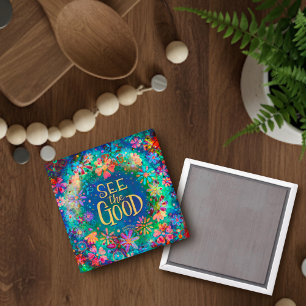 Bloemen Zie de goede kleurrijke inspiratie Magneet