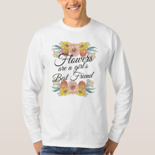 Bloemen zijn een meisje met de beste vrienden van  t-shirt