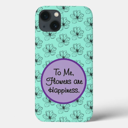 Bloemen zijn geluk Case-Mate iPhone case (Achterkant)