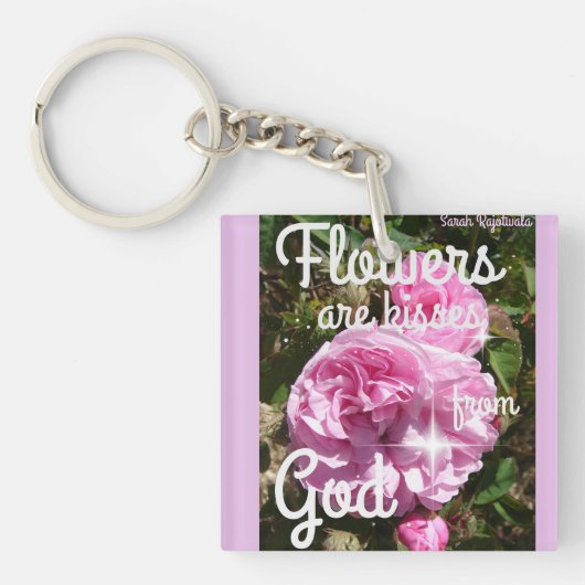 Bloemen zijn Kisses uit het Inspirerend Notitieboe Sleutelhanger (voorkant)