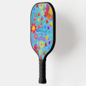 Bloemen zo helder pickleball paddle (Links)