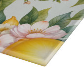 Bloemen Zomer citroen citrus gepersonaliseerde naa Snijplank (Hoek)