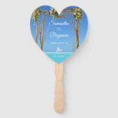 Bloemen Zomer Strand Bruiloft Poort Receptie Handwaaier (Voorkant)