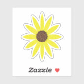 Bloemen Zonnebloem Abstract Goudgeel Sticker (Vel)