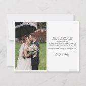 Bloemen Zonnebloem Eucalyptus Bruiloft Dank u kaar Notitiekaartje (Achterkant)