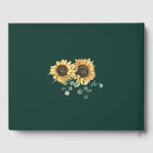 Bloemen Zonnebloem Eucalyptus Huwelijk Gold Folie Gastenboek (Achterkant)