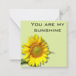 Bloemen Zonnebloem kaart Notitiekaartje